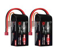 HOOVO 3S Lipo Batería 2200mAh 11.1V 50C SoftCase Batería corta Lipo Baterías con enchufe T Baterías RC para 1:14 RC Coche Camión Helicóptero Avión Rock Crawler Avión Helicóptero (2 Paquetes)
