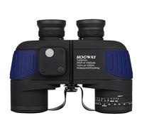 Hooway - Prismáticos marinos impermeables (7 x 50 mm, con visor interno y brújula para navegación, barco, pesca, deportes acuáticos, caza y más)