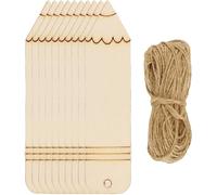 HOOWIFFY 10 Marcapaginas Madera sin Terminar en Forma de Lápiz, Material de Bricolaje de Madera, Listo para Pintar, Adecuado para Ceremonias y Bailes, Pack de 10 Unidades