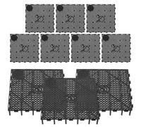 HOOWIFFY 10 Placas de Filtro de Fondo para Pecera de PVC Negro Buena Permeabilidad y Resistencia, Ideales para Acuarios y Cría de Peces Grandes