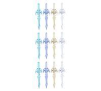 HOOWIFFY 12 Piezas Bolígrafo de Gel en Forma de Espada 0,5mm de Plástico, Negro, para Dibujar y Marcar Cosas Importantes