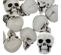 HOOWIFFY 17 Piezas de Calavera de Halloween de Plástico Blanco Efecto de Broma Terrorífica para Fiesta de Halloween y de Casa Embrujada
