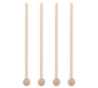 HOOWIFFY 2 Pares Baquetas de Madera Beige para Batería y Kits de Percusión Sonido Mejorado, Uso Versátil Adecuado para Actuaciones en y Práctica Personal