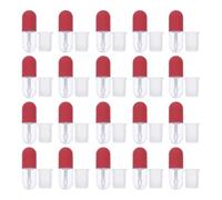 HOOWIFFY 20 Botellas Vacías de Brillo Labial 4,5 Ml, Tubos Rellenable de Plástico Transparente, Mini Envases para Bálsamo Labial, Portátiles y Compactos para Viajes y Maquillaje Diario