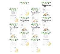 HOOWIFFY 20piezas Tarjetas Predicciones Revelación Género Niña para Shower Diseño Adorable Padres Pack Unidades Fiesta Niña