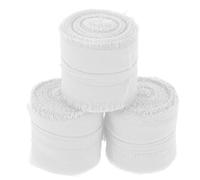 HOOWIFFY 3 Rollos de Cinta de Gasa Beige para Decoraciones de Bodas y Celebraciones Festivas Versátil y Elegante Resistente al Desvanecimiento para Obsequio Artesanal