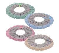 HOOWIFFY 4 Fundas de Asiento de Inodoro Cálidas para Invierno de Poliéster Diseño de Punto Agradable y Cómodo Pack de 4 Piezas para Baño y