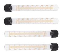 HOOWIFFY 4 Tubos de Ensayo de Vidrio Transparentes Tapa Roscada y Junta de Goma, Capacidad 15 Ml, Resistencia Corrosión para Experimentos Científicos en Laboratorio