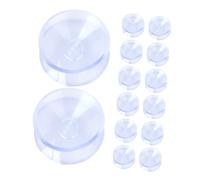 HOOWIFFY 48 Ventosas Transparentes para Mesa de Cristal, Almohadillas Antideslizantes de PVC Doble Cara, Protectores Anticolisión de 20 Mm Pequeños para Mesas de Té y Escritorios