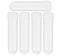HOOWIFFY 5 Tubos Inhaladores Blancos de Plástico Recargables para Aromaterapia Ideales para Uso Lugar de Trabajo y Llevar en Bolso