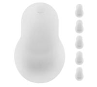 HOOWIFFY 6 Piezas Tapones Acabado para Estetoscopio Reutilizables Silicona de Suave que Resiste la Acumulación de Cerumen, Color Blanco, para Procedimientos Clínicos y Diagnósticos