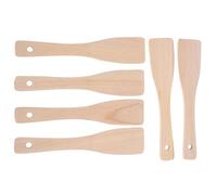 HOOWIFFY 6piezas Utensilios de Cocina de Madera Resistentes de Espátulas Pequeñas para Raspar y Crema para Pizza y Repostería Cómodas y Ergonómicas para Cocinar