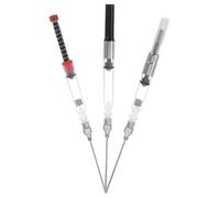 HOOWIFFY Absorbedor de Tinta para Bolígrafos Estilográficos, Ayuda para Entintar Resorte Compatible 3,4 Mm y 2,6 Mm, Paquete de 6 Piezas en Rojo, Plata Negra y Plateado, Accesorio Práctico