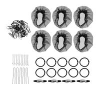 HOOWIFFY Accesorios para Moño con Redecillas Negras Transpirables Horquillas Resistentes y Bandas Elásticas para Baile Bodas y Actividades Deportivas