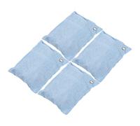 HOOWIFFY Bolsas de Carbón de Bambú 4 Unidades, Purificadoras de Aire para Hogar y Coche, Eliminadoras de Olores y Humedad, Desodorante Natural para Armarios y Zapatos, Color Azul