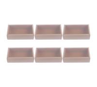 HOOWIFFY Caja de Obsequio de Papel Kraft Beige Tipo Cajón Ventana Transparente para Exhibir y Regalar Té, Set de 6 Unidades, Diseño Creativo y Funcional