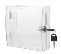 HOOWIFFY Caja de Seguridad Cubierta de Acrílico y Metal Resistente para Termostato con Cerradura y Ventilación para Protección en Interiores Domésticos y Escuelas