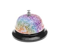HOOWIFFY Campanilla de Servicio Manual Ligera para Cocina y Restaurante Timbre de Recepción con Diseño Floral Portátil para Atención al Cliente Bar y Mostrador