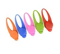 HOOWIFFY Colgante LED para Perro Luz Intermitente y Continua, 5 Piezas | Silicona, Brillo Intenso para Noche, Uso en Mascotas y Llavero, Paquete de Cinco Unidades