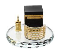 HOOWIFFY Conjunto de 3 Piezas de Kaaba Redonda de Cristal, Recuerdo de Arabia Saudita Efectos de Luz y Sombra, Decoración Artística para Mesas de Noche y Escritorios