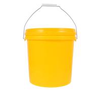 HOOWIFFY Contenedor de fermentación de 10L con asa Conveniente y Tapa hermética para elaboración casera de Vino y Alimentos fermentados, Cubo Amarillo de PP Resistente
