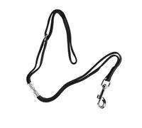 HOOWIFFY Cuerda Aseo de Perros Soporte Ajustable y Hebilla Redonda, 2 Piezas de Cuerda de Tela de Lana Negra para Mantener Mascotas de Pie en Mesa de Aseo