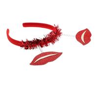 HOOWIFFY Diadema Adecuado Se Su de Lugar Que para y en para Bodas Mantiene con Labios Accesorio San Valentín con Diseño Único y Elegante Mujer Fiestas