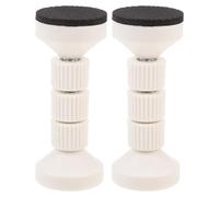 HOOWIFFY Estabilizador de Cabecero Ajustable de Plástico Blanco, Soporte Antivibración para Muebles, Protege la Pared y Fija entre Muebles y Techo, Paquete de 2 Piezas