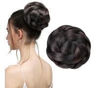 HOOWIFFY Extensión de Moño Trenzado de Fibra Sintética para Mujer Relleno de Moño sin Pérdida de Cabello Adecuado para Salidas y Viajes