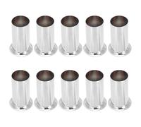 HOOWIFFY Fundas para Velas de Araña 10 Piezas 30x60 Mm Cromadas Manguitos de Brida en Hierro para Portalámparas de Lámparas de Techo Estilo Europeo Decoración Interior
