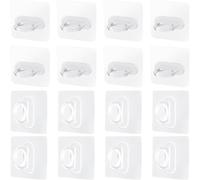 HOOWIFFY Ganchos Adhesivos Transparentes para Pared, Multifucción para Botellas de Spray, 30 Piezas, sin Taladro, Soporte Resistente para Baño y Cocina, Pequeños Ganchos Organizadores