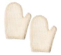 HOOWIFFY Guantes Exfoliantes Ducha de Fibra de Agave 2 Unidades, Manoplas para Exfoliar la Piel Corporal, Guantes para Limpieza y Cuidado de Todo Tipo de Piel, Accesorios de Baño