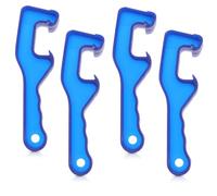 HOOWIFFY Herramienta Abridor de Recipientes de Plástico Azul, Llave para Abrir Tapas Aplicables, Abrelatas de Pintura Industrial, Juego 4 Piezas para Uso en Restaurantes, Granjas y