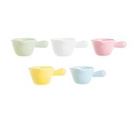 HOOWIFFY Jarra de Leche Cerámica Pequeña para Salsa con Asa, Diseño Único y Paquete de 5 Piezas Adecuado para Cocina y Mesa