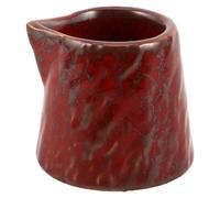 HOOWIFFY Jarra de Porcelana Roja para Crema de Café de 40 Ml con Diseño Elegante y Boquilla Vertedora Adecuado para Brunch y Té Tarde