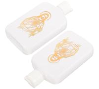 HOOWIFFY Juego de 2 Botellas de Agua Católicas Reutilizables de 100 Ml, Plástico Blanco, Lavables Diseño Delicado para Decoración de Fiesta Religiosa