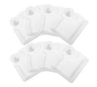 HOOWIFFY Juego de 8 Platos para Servir Salsa y Patatas Fritas, Bandeja Cuadrada de Color Blanco con Soporte para Salsas, Plato para Dumplings y Aperitivos, Adecuado para Fiestas y