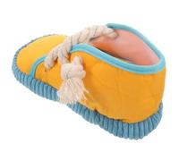 HOOWIFFY Juguete para Perros Forma de Zapato Chirriante de Lona y Cuerda de Algodón para Morder, Limpieza Dental y Juego Interactivo para Perros Pequeños y Medianos