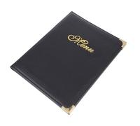 HOOWIFFY Libro de Menú A4 Práctico Cubierta de Cuero Negro, Carpeta Transparente para Restaurante y Bar, Resistente y Reutilizable para Exhibición de Precios y Cartas en Hostelería