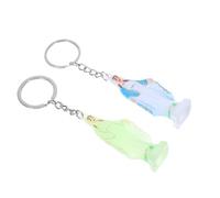 HOOWIFFY Llaveros Virgen María Metálicos de Acero Inoxidable, 2 Piezas Colores Fluorescentes y Multicolor, Adornos para Llavero y Decoración de Bolso, Obsequio Adecuado para Bautizos