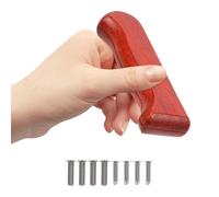 HOOWIFFY Mango de Madera para Cortador de Cocina sin Agujero, Empuñadura Reemplazable de Palo de Rosa Rojo, Accesorio para Cuchillos de Cocina, Recambio Ligero y Antideslizante para Uso