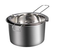 HOOWIFFY Olla para Baño María de Acero Inoxidable 201 400 Ml para Derretir Chocolate y Mantequilla Crisol de Cera y Dulces Calentador para Cocina y Repostería