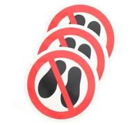 HOOWIFFY Pegatinas de Advertencia de Seguridad Redondas 3 Unidades, Calcomanía de Precaución por Favor, No Pise, Adhesivas para Suelo, Resistentes y Visibles para Uso Industrial