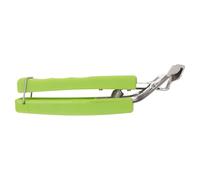 HOOWIFFY Pinza para Platos Caliente Resistente al Calor Acero Inoxidable y Plástico Verde, Portátil para Levantar Platos y Cuencos en Cocina
