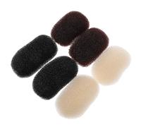 HOOWIFFY Pinzas Cabello Elevadoras 6 Piezas, Accesorio Acolchado para Añadir Volumen, Diseño Transpirable en Negro, Marrón y Beige, para Peinados Femeninos y Uso Diario