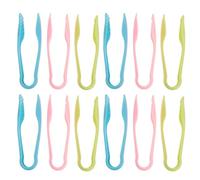 HOOWIFFY Pinzas de Cocina Plástico Coloridas Reutilizables Diseño Ergonómico, Paquete de 12 Piezas Ideales para Buffet y Almuerzos Escolares