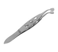 HOOWIFFY Pinzas Metálicas para Masaje de Párpados Punta Cuadrada 4x5, Exprimidor de Glándula Meibomio de Acero Inoxidable para Cuidado Piel y Alivio de Ojos Secos