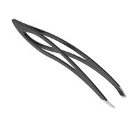 HOOWIFFY Pinzas para Cejas de Acero Inoxidable Negras Depilador de Cejas Preciso Removedor de Vello para Hombres y Mujeres Herramienta Profesional