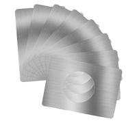 HOOWIFFY Placas de Reparación para Cerraduras de Puerta, 8 Piezas, Acero Inoxidable, Placas de Refuerzo para Perillas y Pestillos Estándar, Cubre Orificio de Puerta, para Reparación