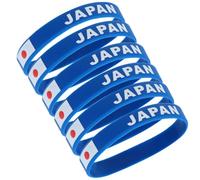 HOOWIFFY Pulsera de Silicona Talla Única Cómoda para Juegos y Partidos Internacionales 6 Piezas Azul Bandera del País